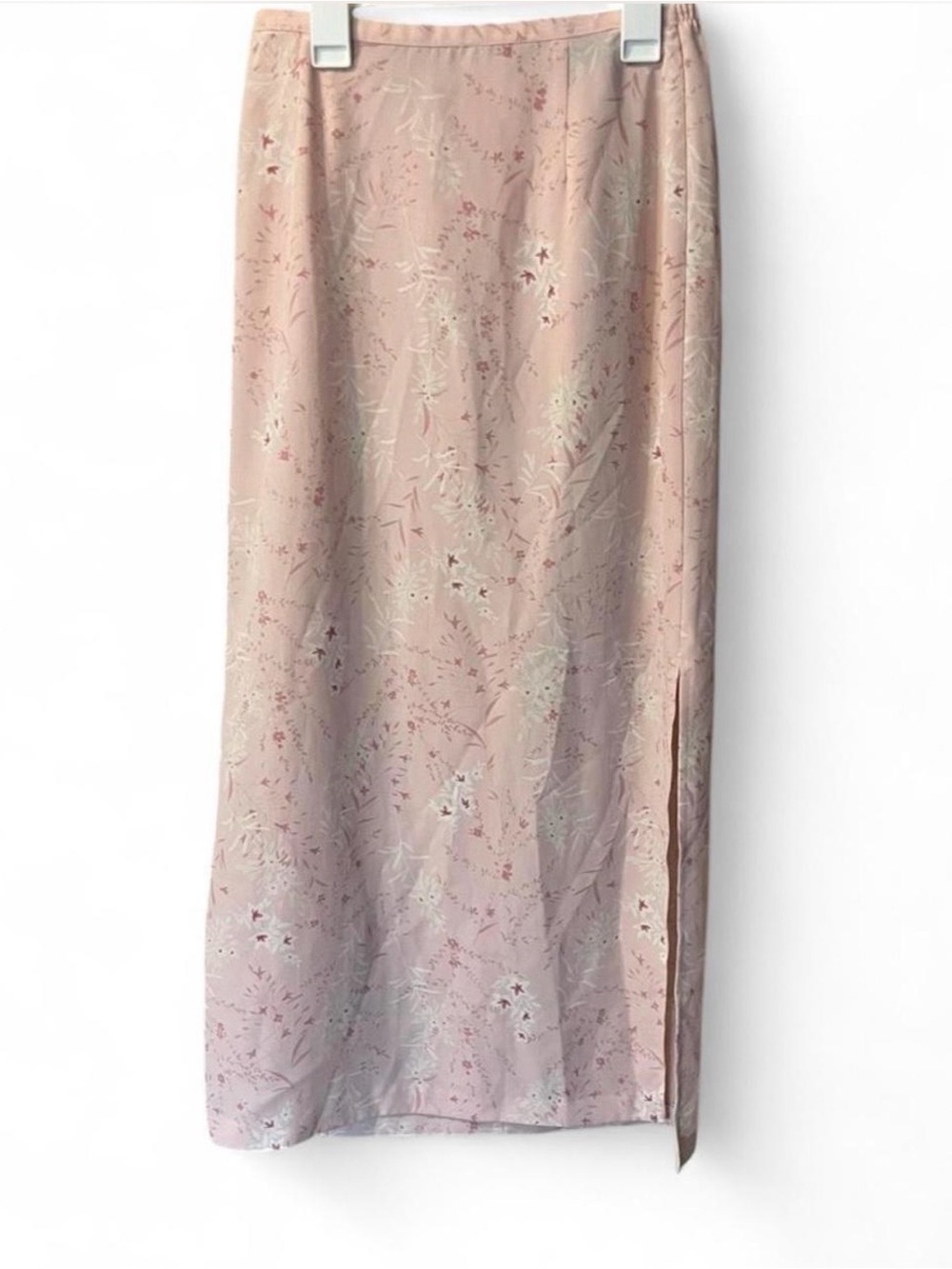 Vintage Hillard & Hanson Elegant Pink Floral Slip Skirt